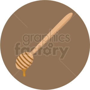 honey stick dripping vector clipart circle background