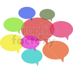 group chat bubble vector clipart on gray background