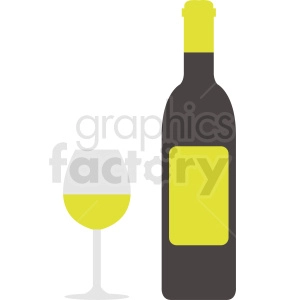 wine bottle with yellow label