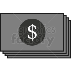 stack of money vector icon