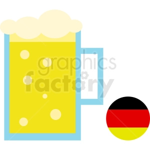 Oktoberfest beer mug with german icon