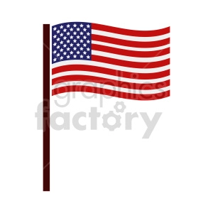 flag of United States vector clipart 05