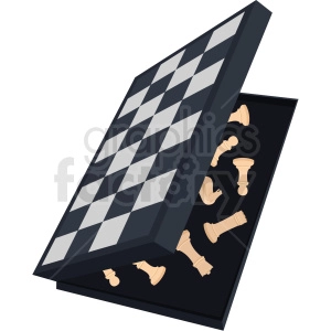 folding chess board vector clipart