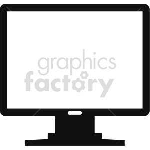 computer monitor vector graphic clipart 6
