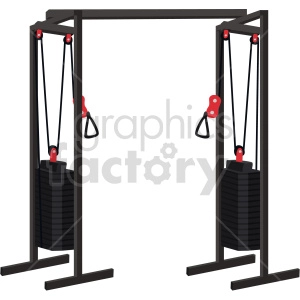 weight exercise machine vector graphic
