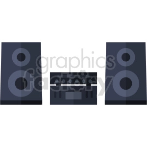 home stereo system vector icon graphic clipart