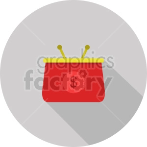 coin purse vector icon graphic clipart 3