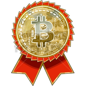 bitcoin award vector clipart