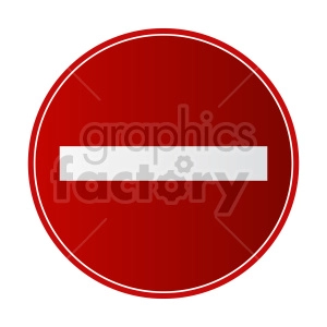 no entry street sign gradient vector graphic