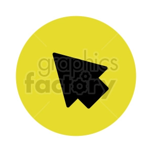 arrow on yellow icon vector clipart