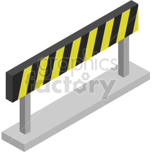 isometric road barricade vector icon clipart 9