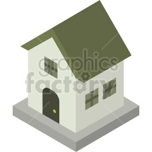 isometric house vector icon clipart 4