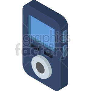 isometric mp3 player vector icon clipart 4