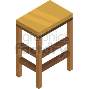 isometric bar stools vector icon clipart 3