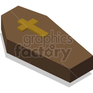 isometric casket vector icon clipart