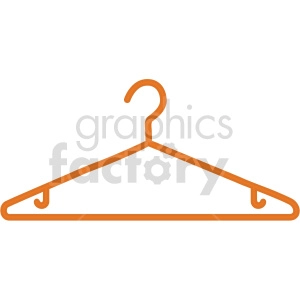 orange plastic hanger vector graphic