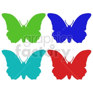 butterfly silhouette vector clipart 05_1