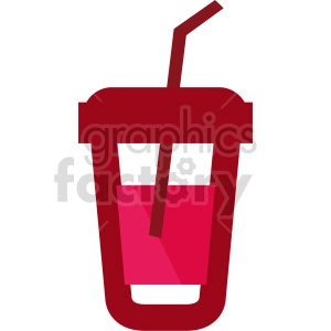 drink with straw vector clipart