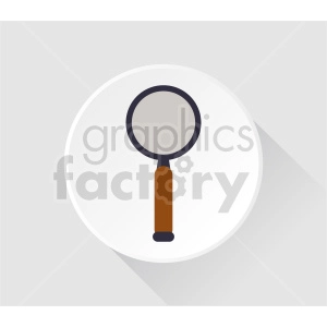 magnifying glass with brown handle vector icon