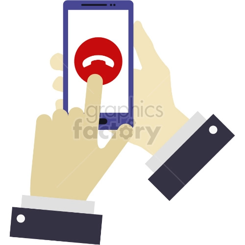 decline incoming call vector clipart