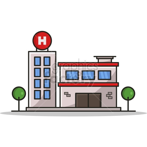 hospital vector clipart