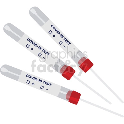 A group of test tubes in the. The test tubes have red caps and have text written on them saying 