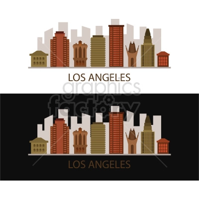 los angelas city skyline illustration